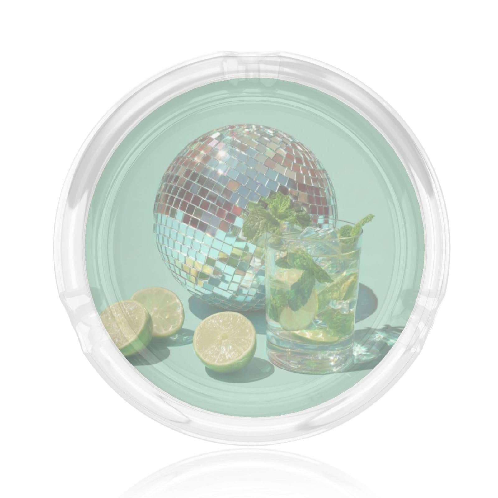 With Drinks Glass Ashtray For Cigarettes Ash Trays Case For Home Office Decor