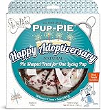 The Lazy Dog Cookie Co. Original Pup-Pie, Happy Adoption Day, Dog Celebration Treat, Gotcha Day, Pre-Sliced into 10 Dog Biscuits, Made in USA, 6 in., 5 oz. (Pack of 1)