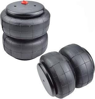 Universal Pair D2600 Air Spring Bags for Trucks, Double Bellows Air Bag Suspension Replacement, Load Leveling Air Bags for Dodge Ram, Chevrolet Silverado, GMC Sierra, Ford F150 F250 F350