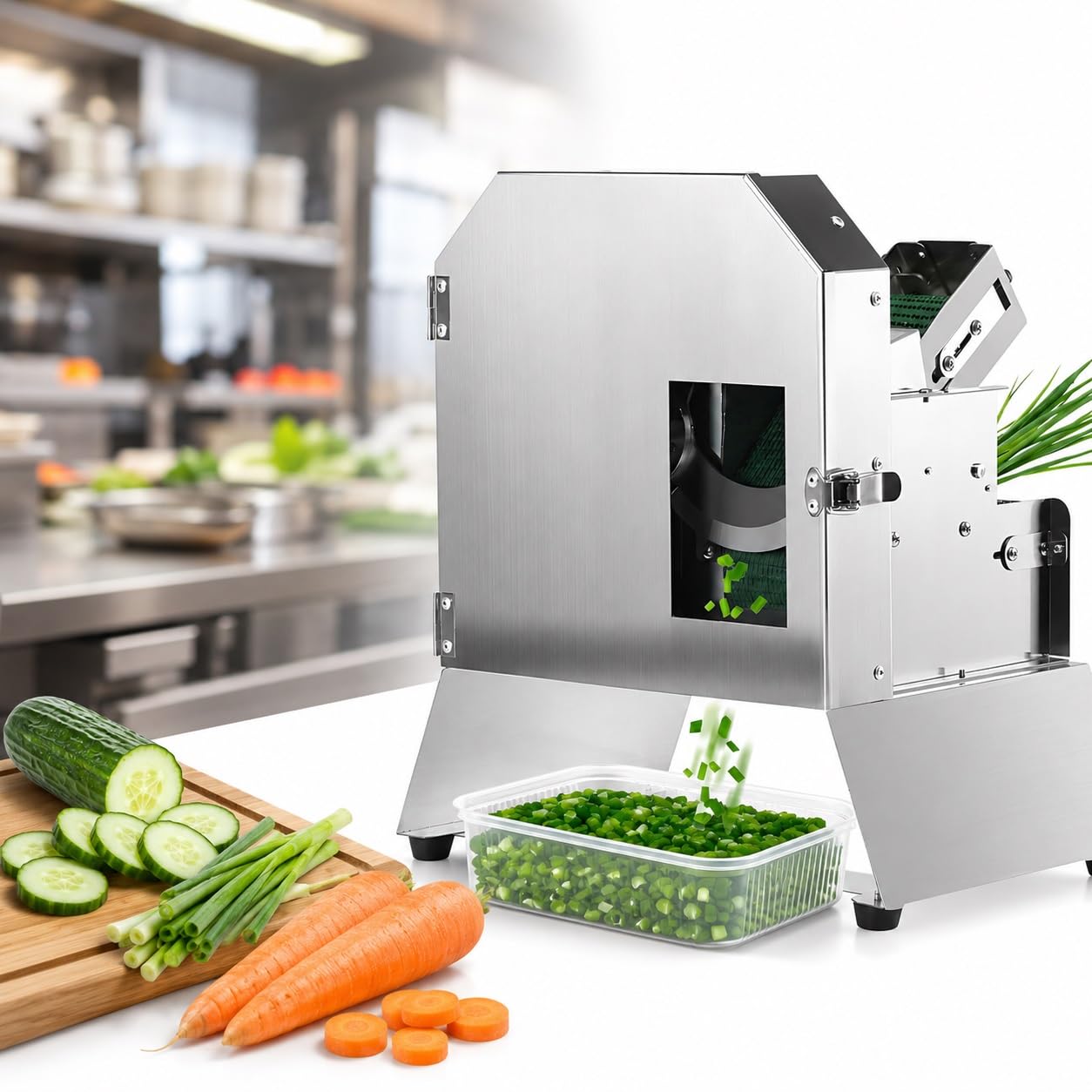 Picadora de verduras comercial de cinta de 200W ajustable VZXATYOP