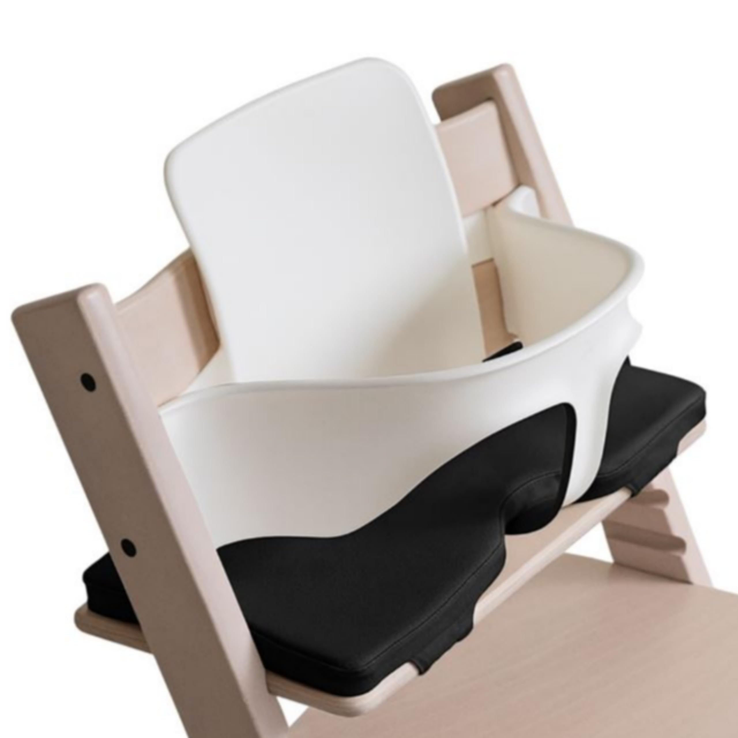 COZYKIDS Tripp Trapp Compatible Baby Cushion | Waterproof High Chair Cushion | Soft Foam Padding (Black, Baby)