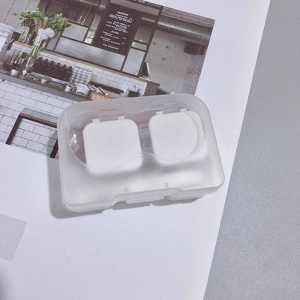 1Set Practical Invisible Glasses Box Holder Container Case Soak Storage Eyecare Kit Eye Care Party Tool(A)
