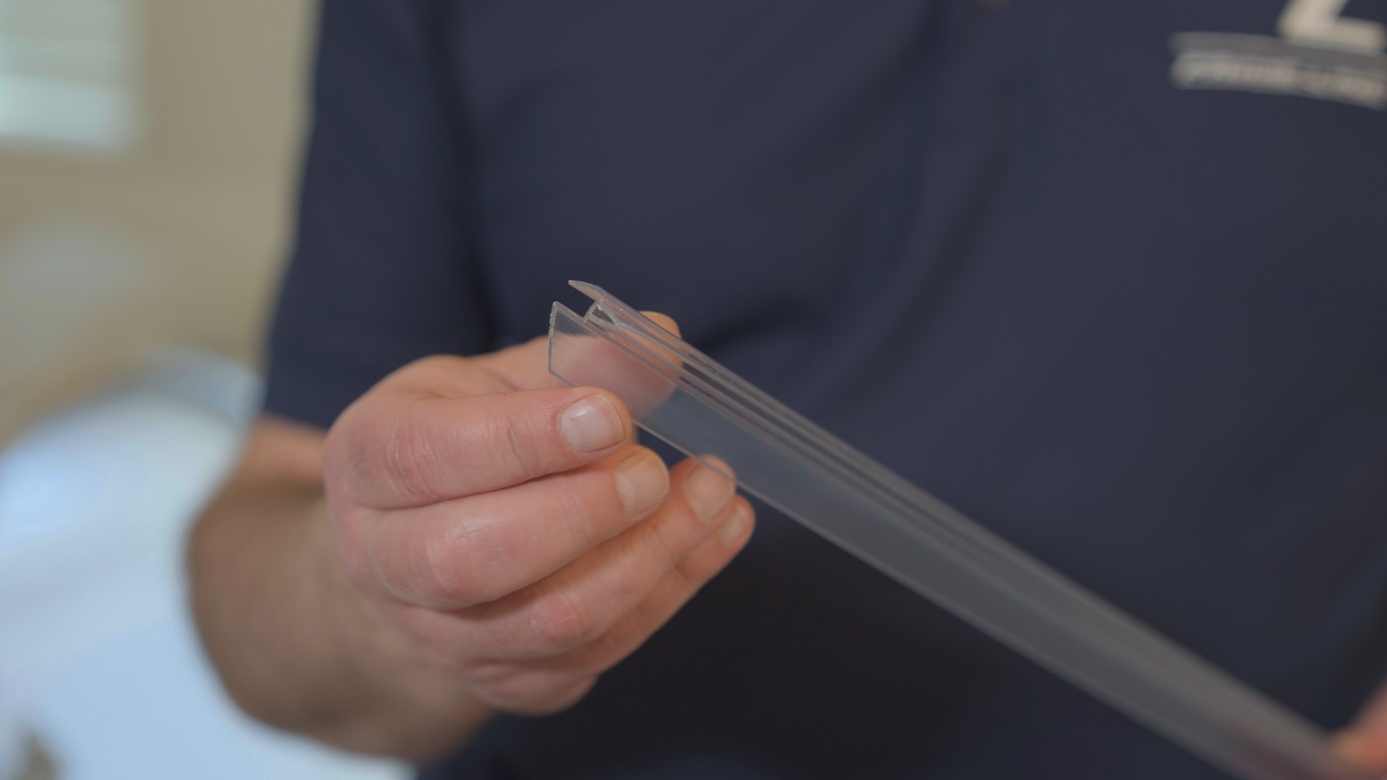 Prime-Line M 6262 Frameless Shower Door Bottom Seal for 1/4 in