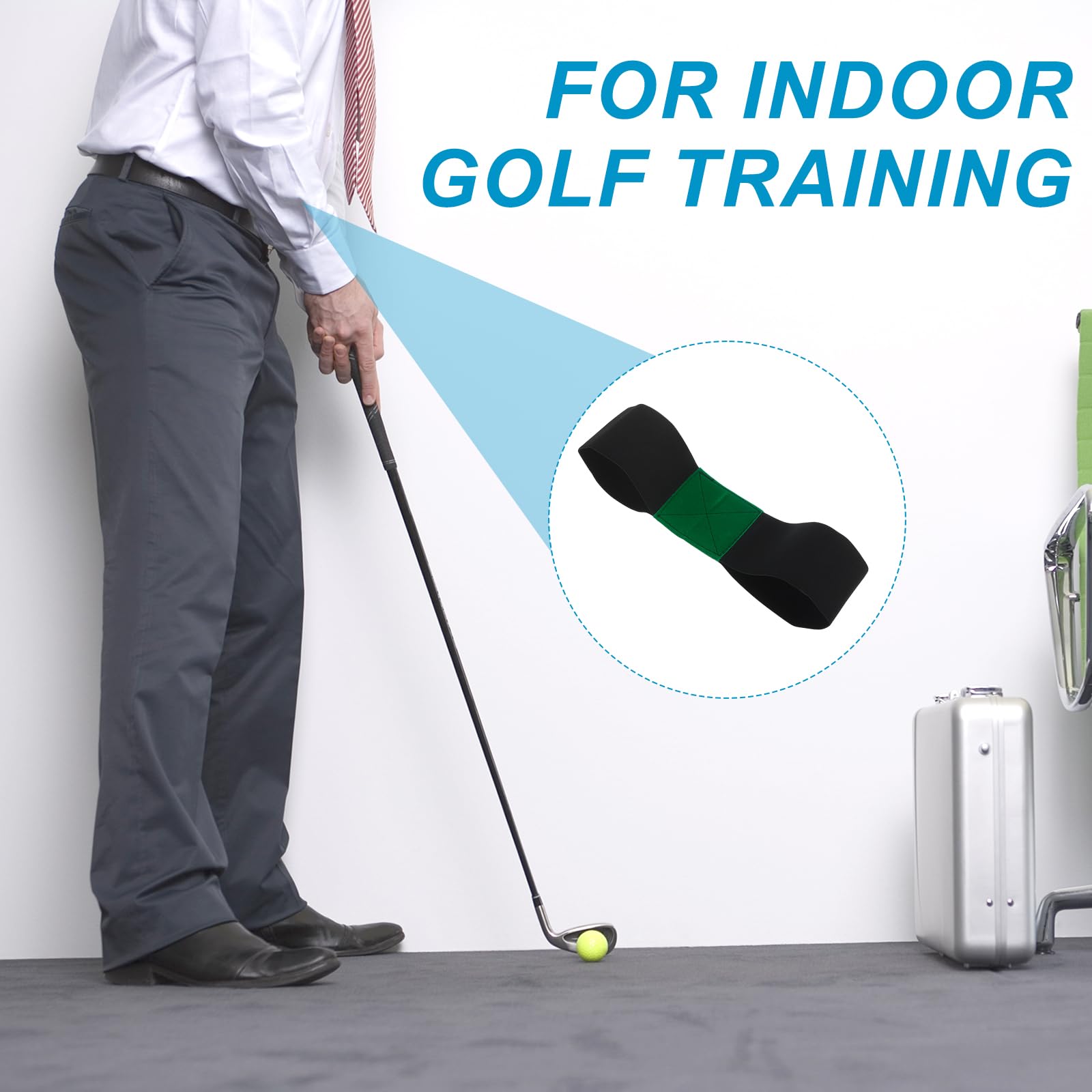 QUARKZMAN Golf Banda Attrezzatura per Allenamento Fasce per Braccio Golf, Lunghezza Larghezza Attrezzatura Pratica Swing Correzione Golf