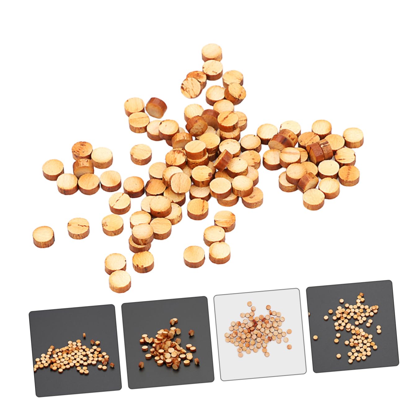 ifundom Guitar Fretboard Dots Set 5mm Wooden Inlay Dots Fret Markers Comfortable Durable for Guitar Players