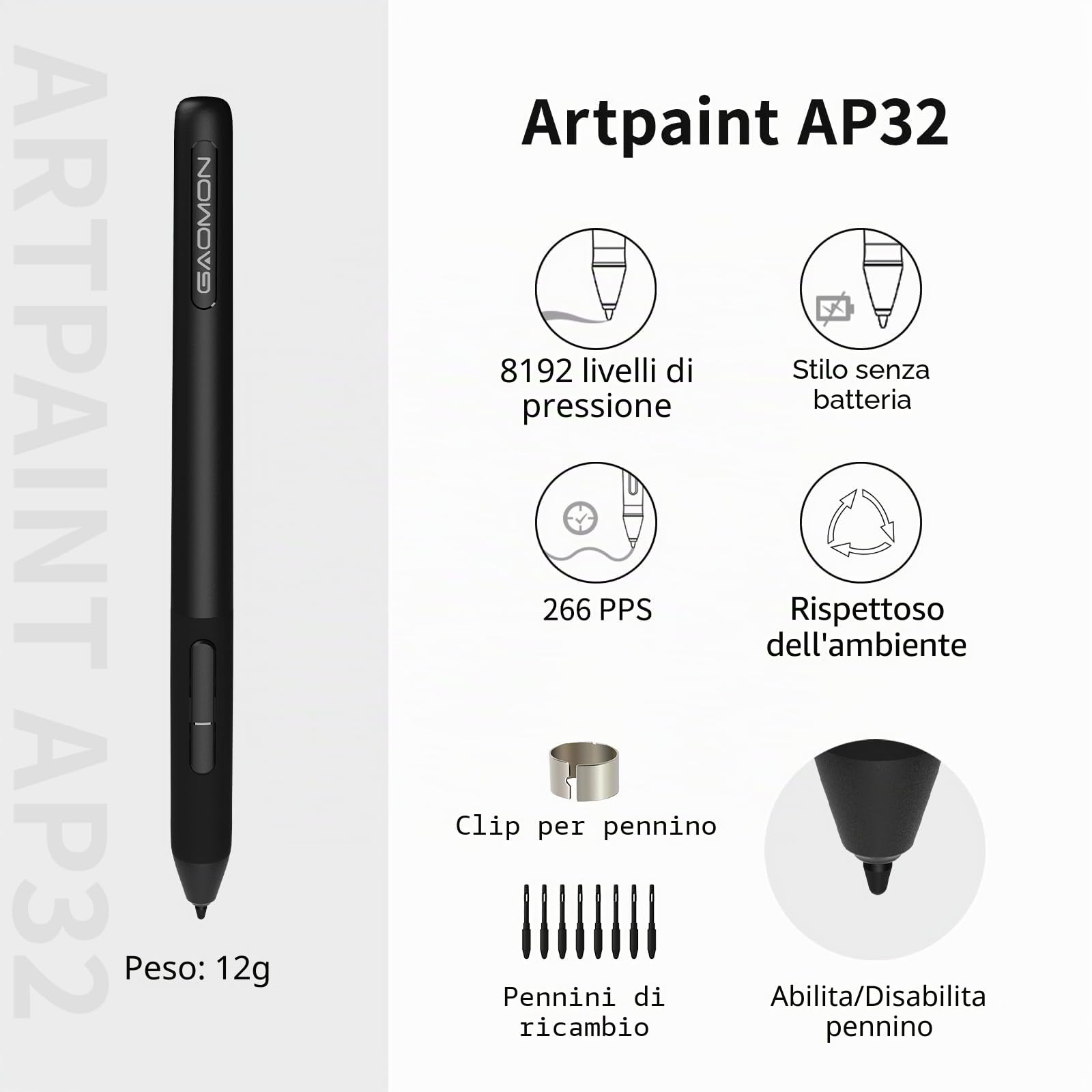 GAOMON S620 6,5 x 4 Pollici Tavoletta Grafica con Penna Senza Batteria per Disegnare