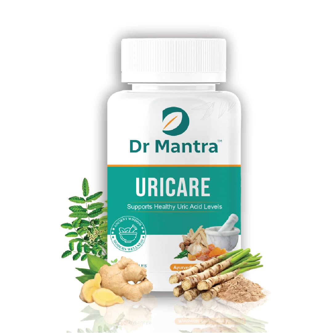 Ayurvedic Uricare - 30 Capsules | 100% Pure Herbal Supplement for Uric Acid Control | Supports Joint Health, Reduces Uric Acid Levels, Natural Anti-Inflammatory Formula