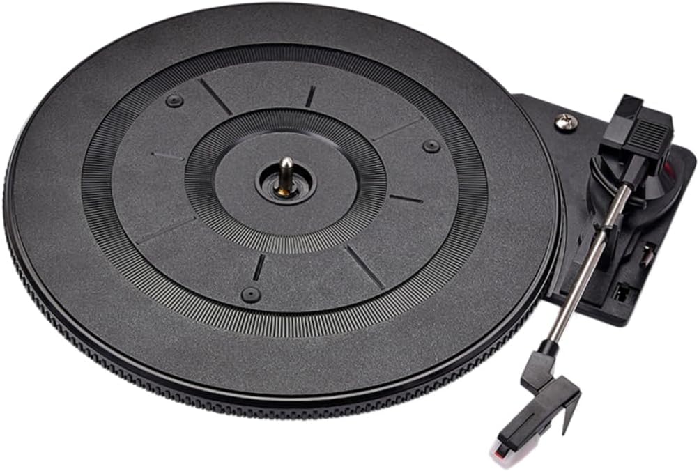 TEHAUX Vintage Record Player Turntable with Built Preamp Counterweight for Audio Video Accessories for Parties and Tea