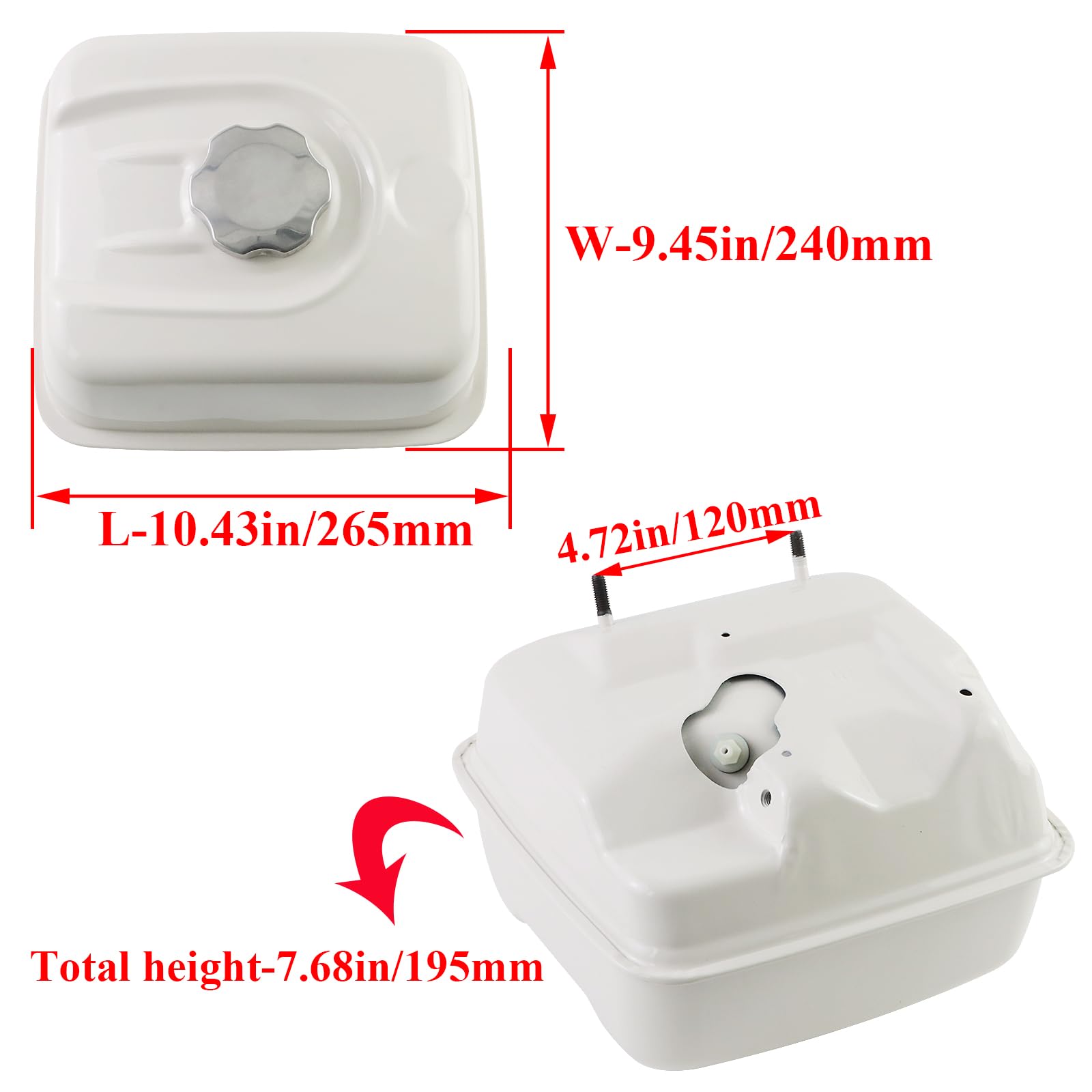 Fuel Tank Compatible with Honda GX240 GX270 GX340 GX390 11HP 13HP