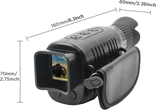 Miniatura 8 de Sheawasy Monocular de visión nocturna, monocular infrarrojo de 1080p para 100% de oscuridad, 32 GB incluidos, viajes, camping, caza, vigilancia