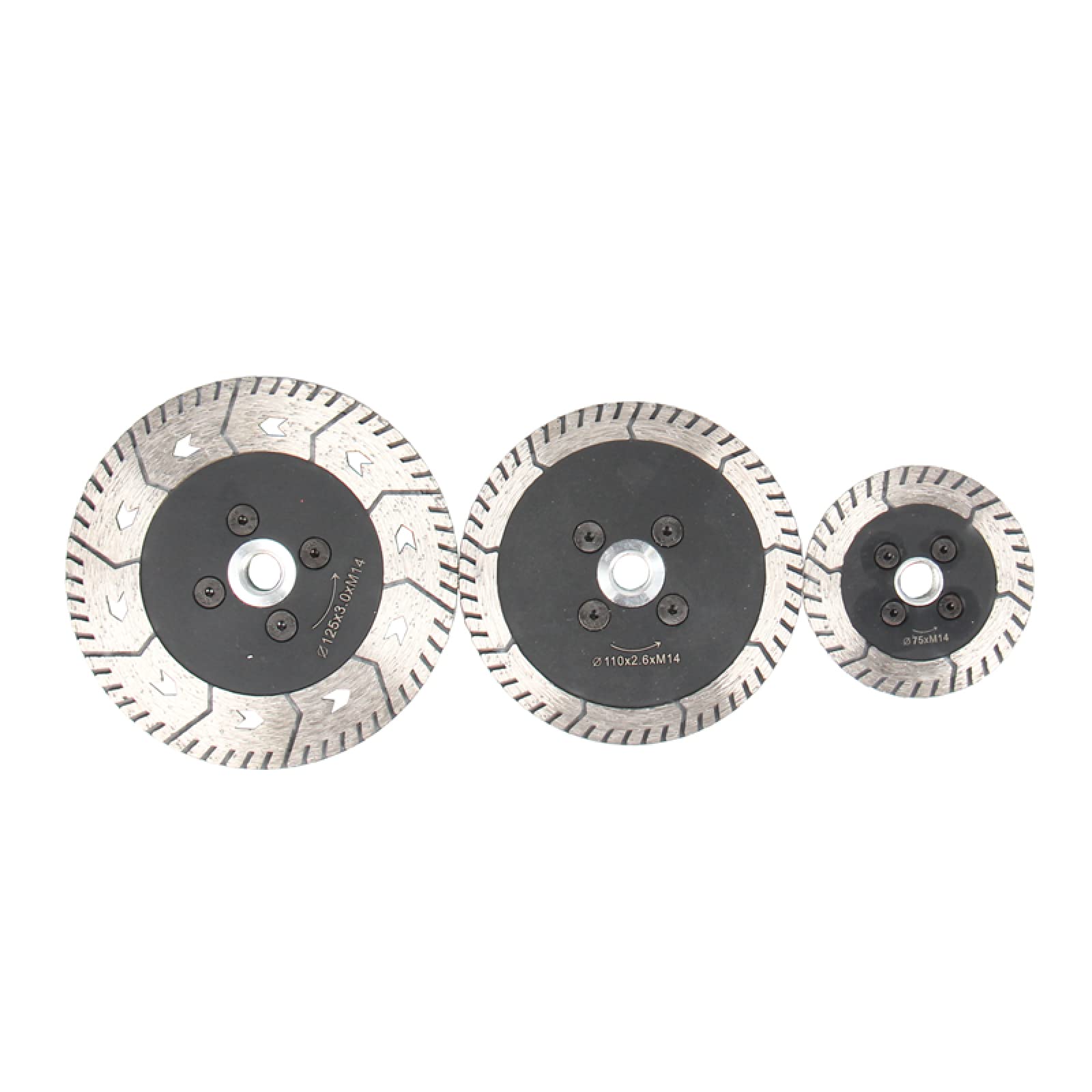 Disco de Corte de Diamante con Rosca M14 for Amoladora Angular de 75/110/125 mm, Hoja de Sierra for Granito, mármol, baldosas de hormigón, 1 Unidad(1pc M14 Thread 125mm)