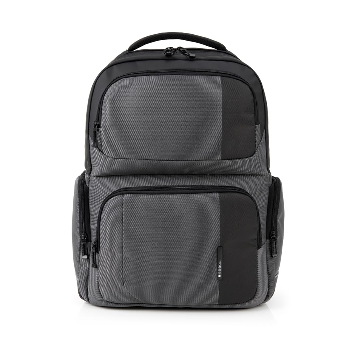 Gabol - Mochila Impermeable para Portátil 14" Record con Capacidad 16,7L - Peso Ligero de 0,98kg y Medidas 32x39x17 cm - Material Resistente al Agua - Diseño Español - Gris y Negro