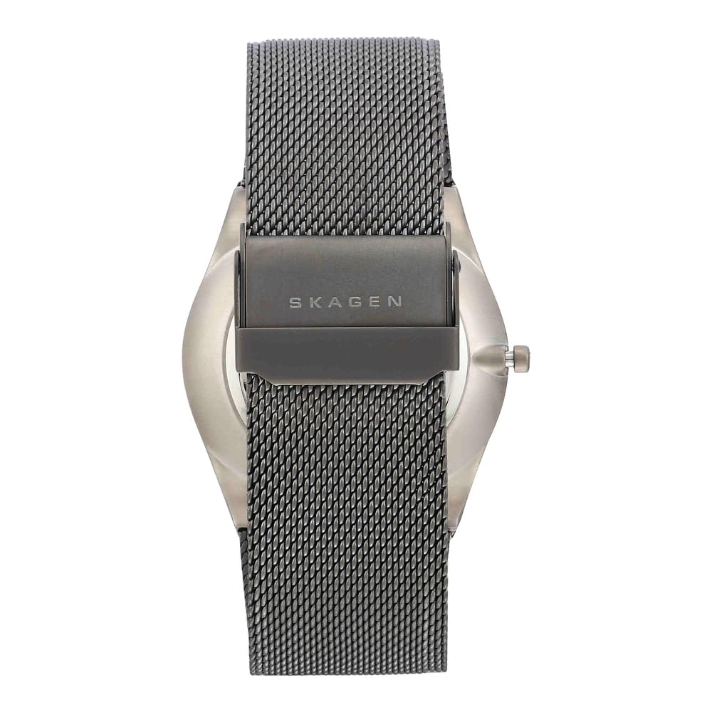 Skagen Melbye Titanium Zegarek dla mężczyzn, kwarcowy mechanizm z trzema wskazówkami i paskiem ze stali szlachetnej lub skóry