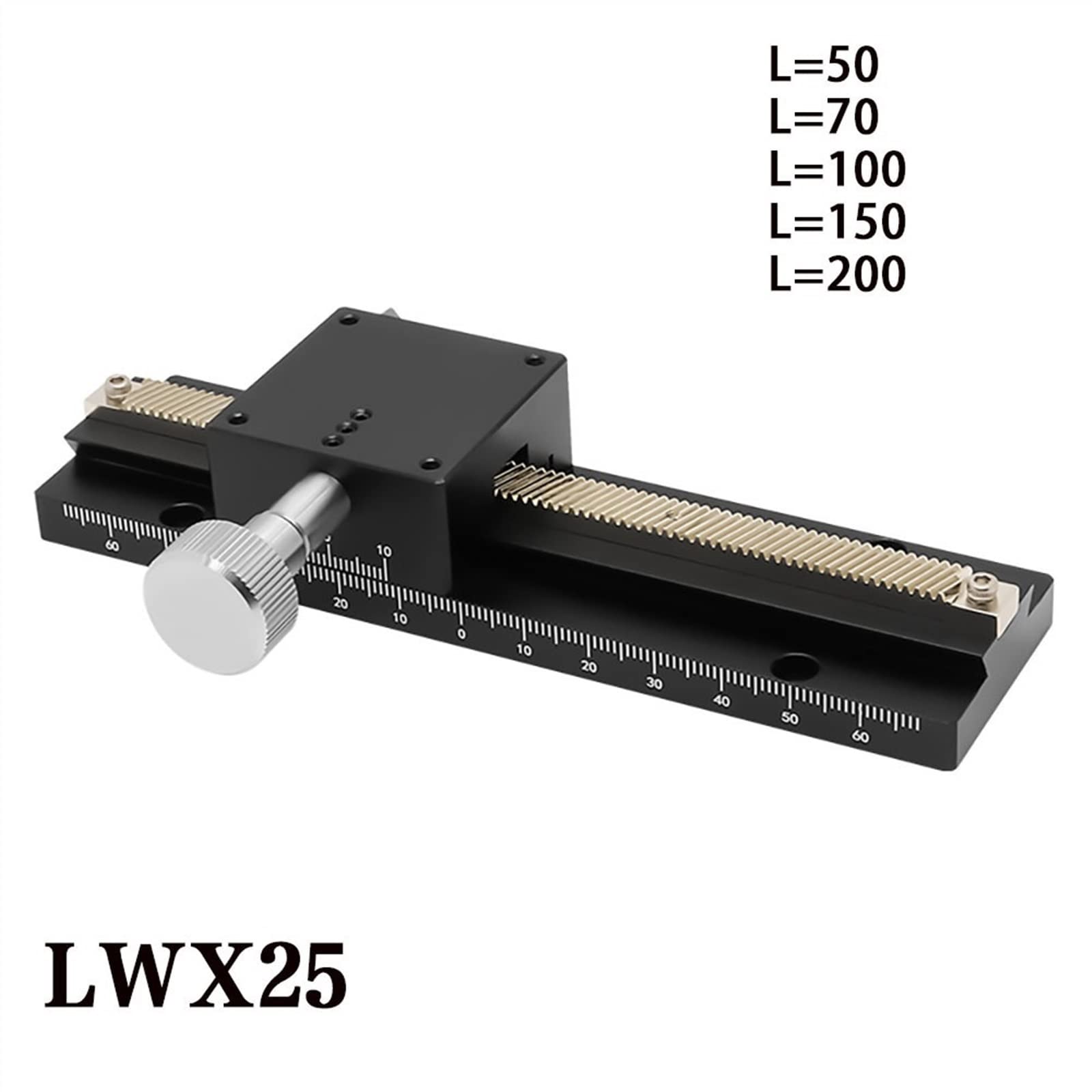 Mesa Deslizante XY Lineal, Corredera de corte de cola de milano de largo alcance con eje X, mesa deslizante de cola de milano, plataforma deslizante, plataforma de desplazamiento manual(100mm)