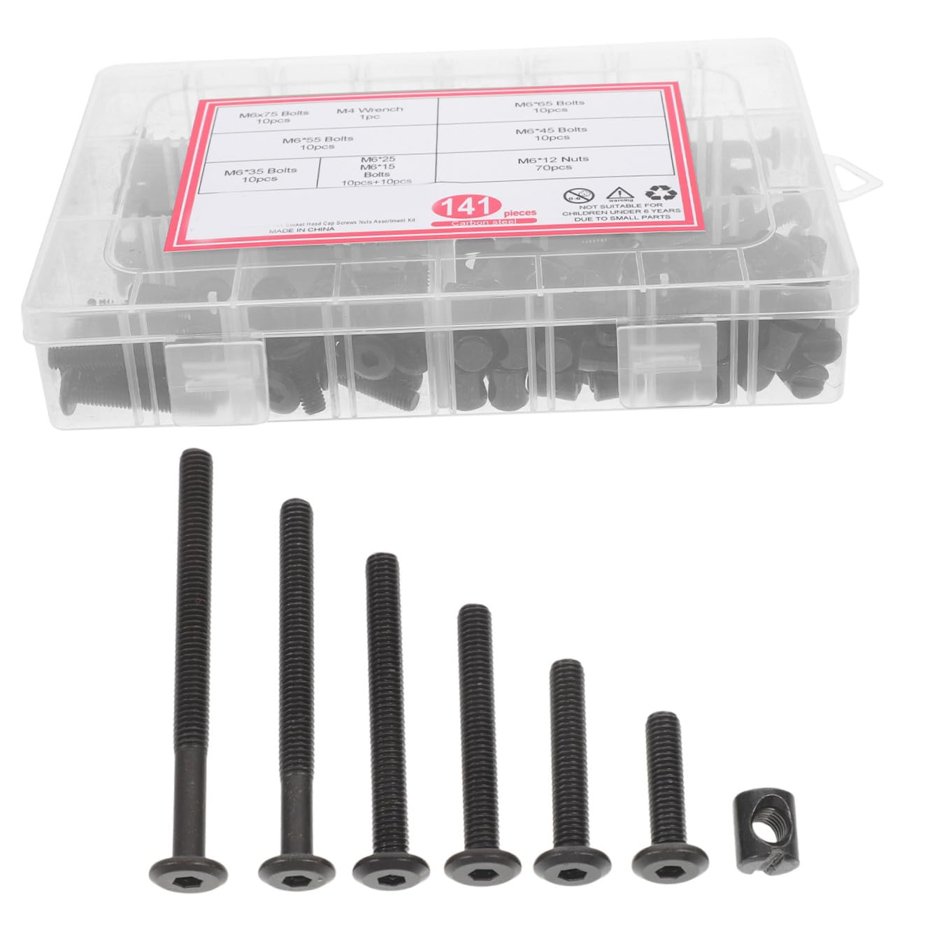 141pcs Crib Screws Replacement Kit Hardware for Beds and Furniture Assembly Convenient and Portable Design for Home Use