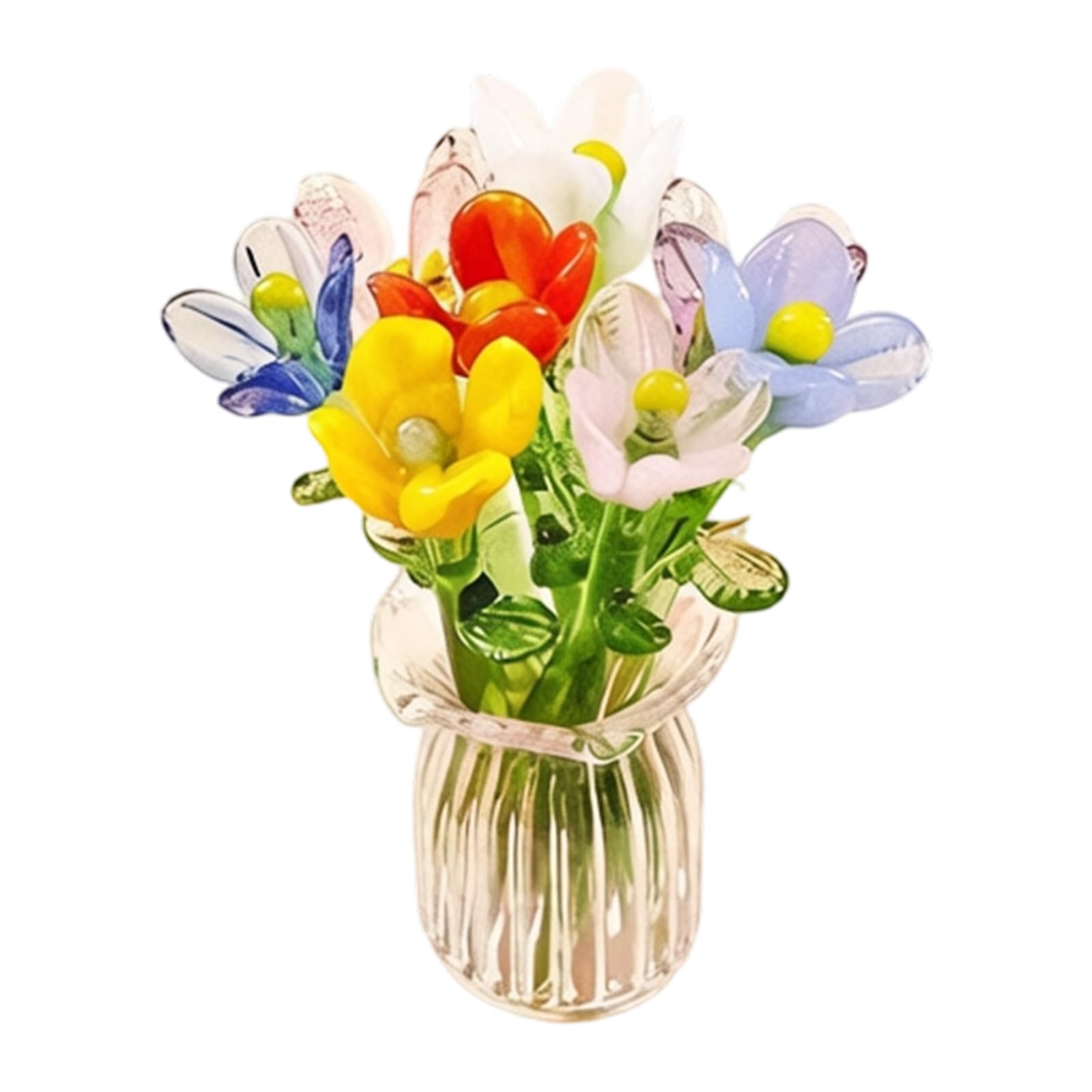 Limtula F Premium Simulated Lorals Arrangement With Clear Vases Or Giving Occasion Daisys Lowers Bouquets