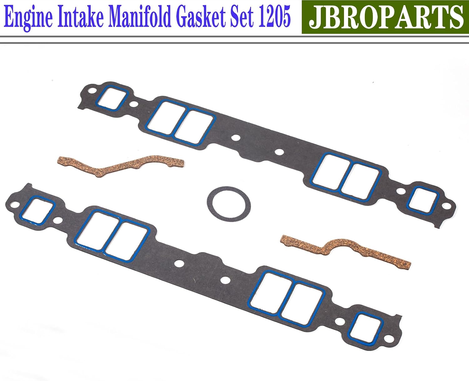 SBC Intake Manifold Gasket Set 1205 for Chevrolet C1500 K1500 Tahoe Yukon GMP Performance V8 Engine 1971-2002 4.3L 5.0L 5.7L 6.6L 262 265 267 283 302 305 307 327 350 400