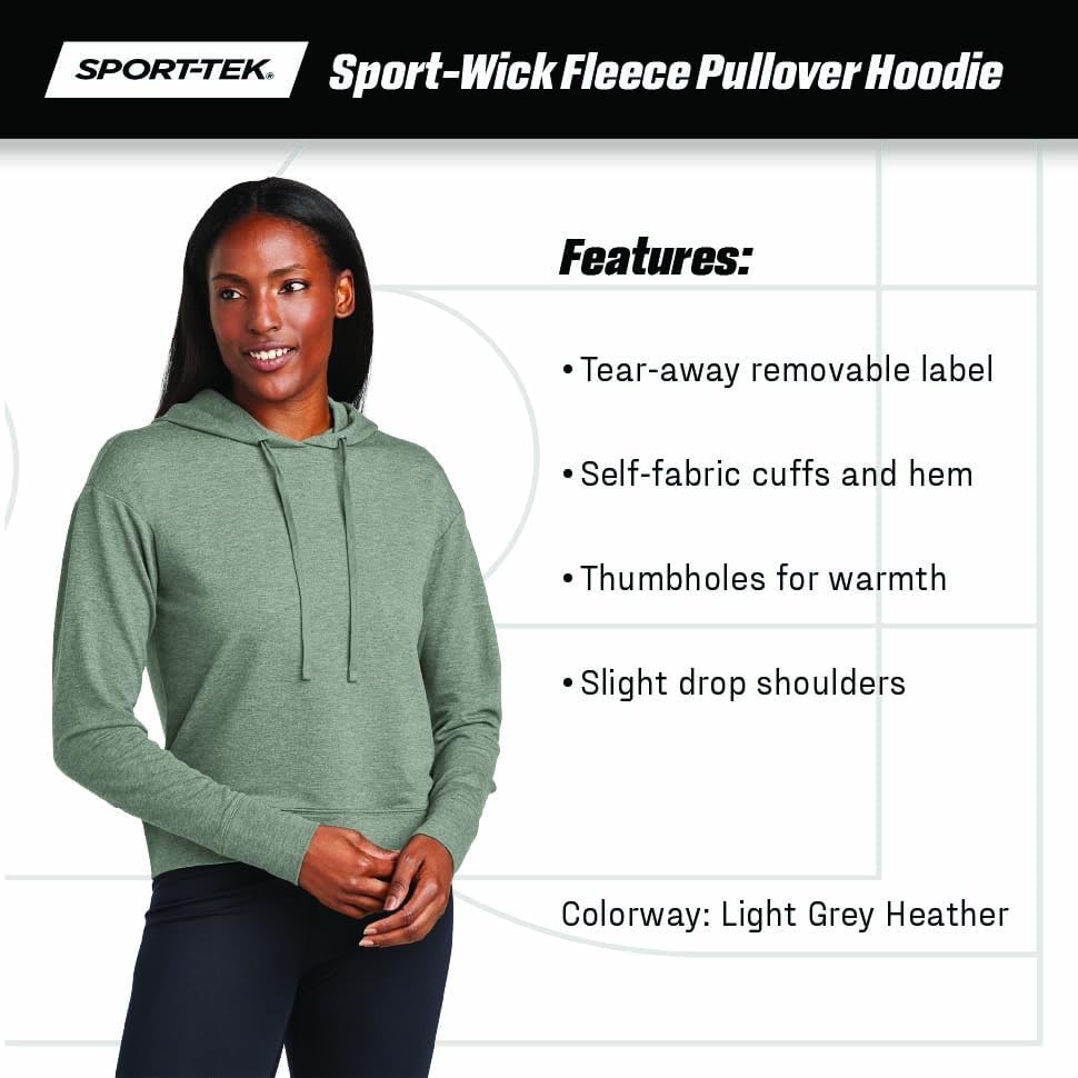 SPORT-TEK Women's Sport-Wick Flex Fleece Pullover Hoodie - Image 5