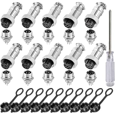 Steckersatz Für Elektronik GX12 4 Pin Stecker Buchse Rundstecker Für Die Luftfahrt 12 Mm Wire Panel Metal Connector Pcb Mount 48424 600x315 Stecker 12 V