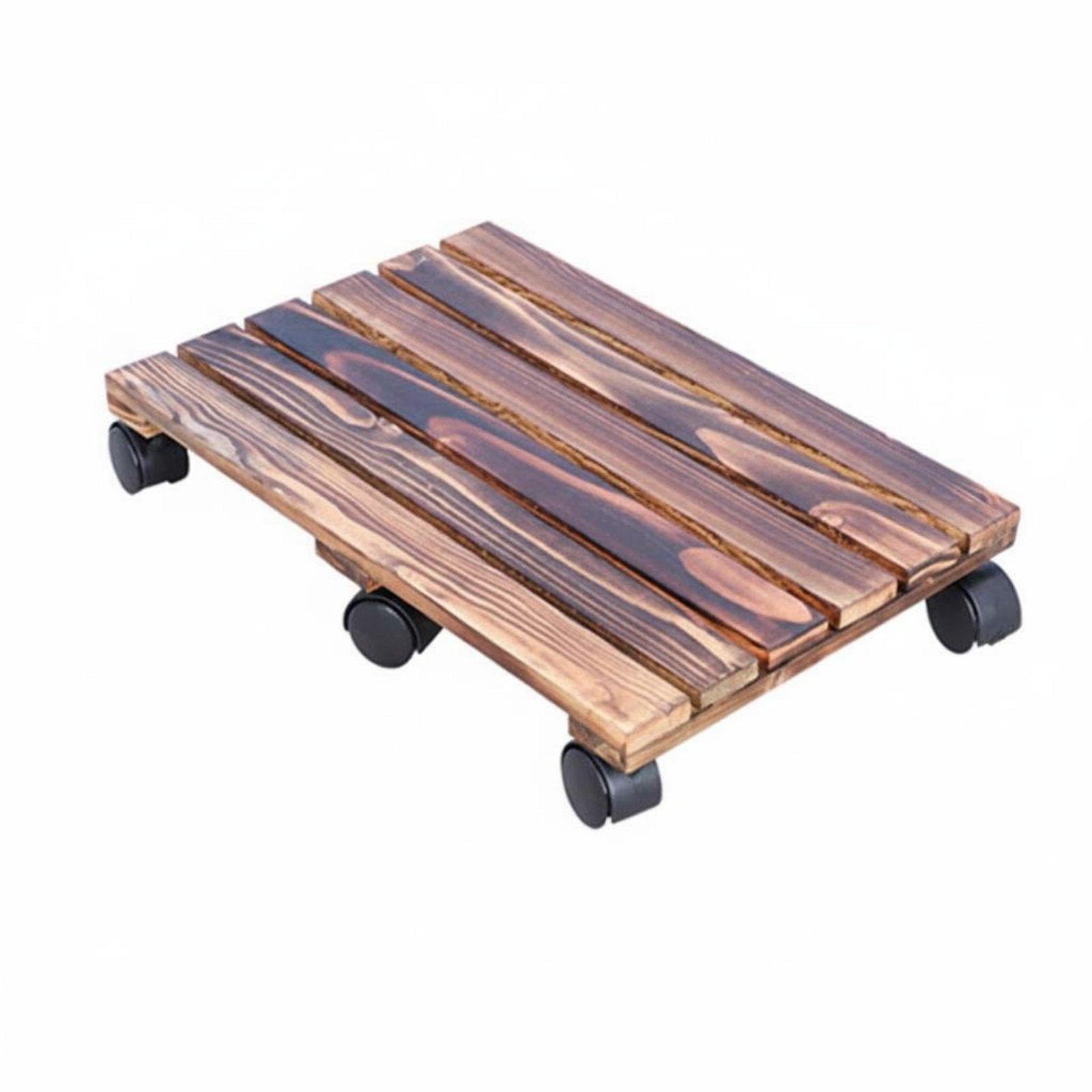 CALANDIS Planter Tray with Wheels Anti Wood Rolling Pot Trolley Heavy Duty Wooden Plant Pot Trolley for Outdoor, Indoor, Balcony 30x60cm Rectangle Baskets, Pots & Window Boxes-image-31