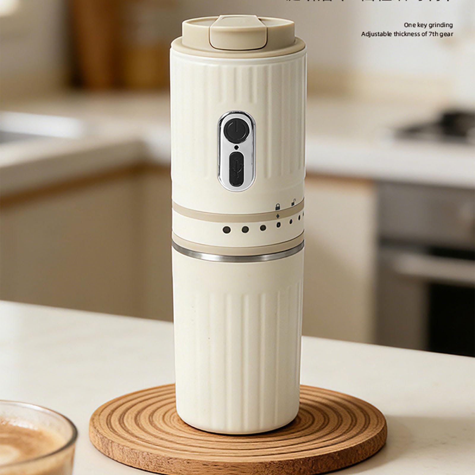 Macinino da caffè elettrico portatile Rettificatrice motorizzata Macchina da caffè domestica Smerigliatrice semplice per smerigliatrice da viaggio per la casa e l ' uso