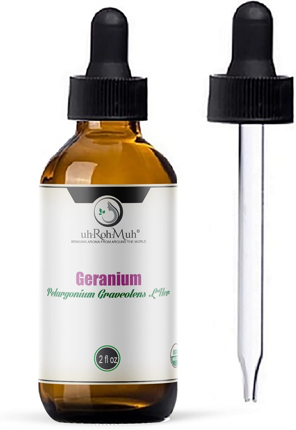 USDA Certified Organic Geranium Essential Oil (Egypt) (15ml Euro Dropper)