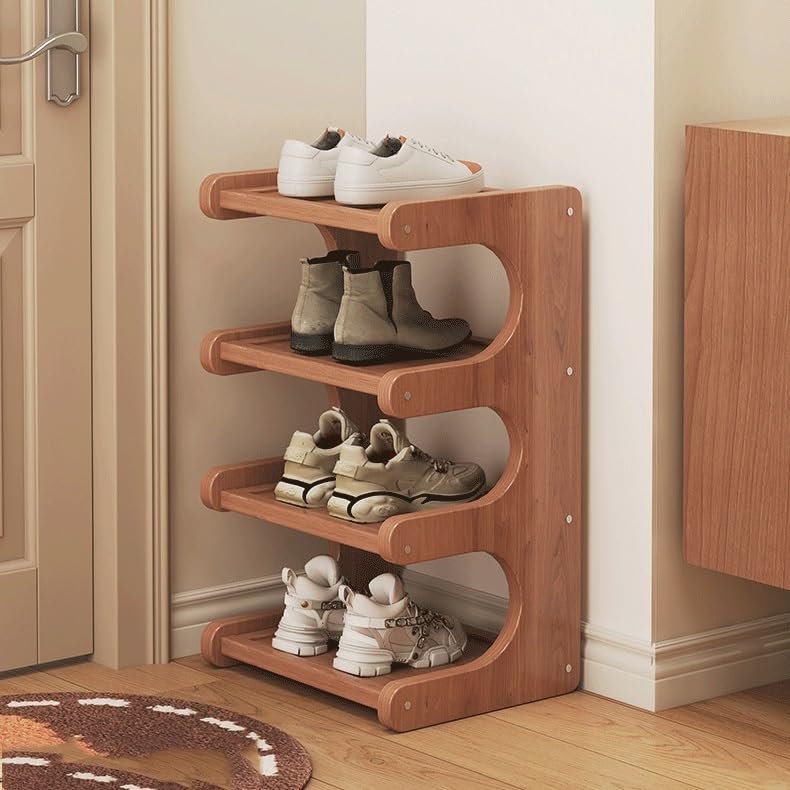 Étagère à chaussures murale d'angle pour optimiser l'organisation de votre entrée