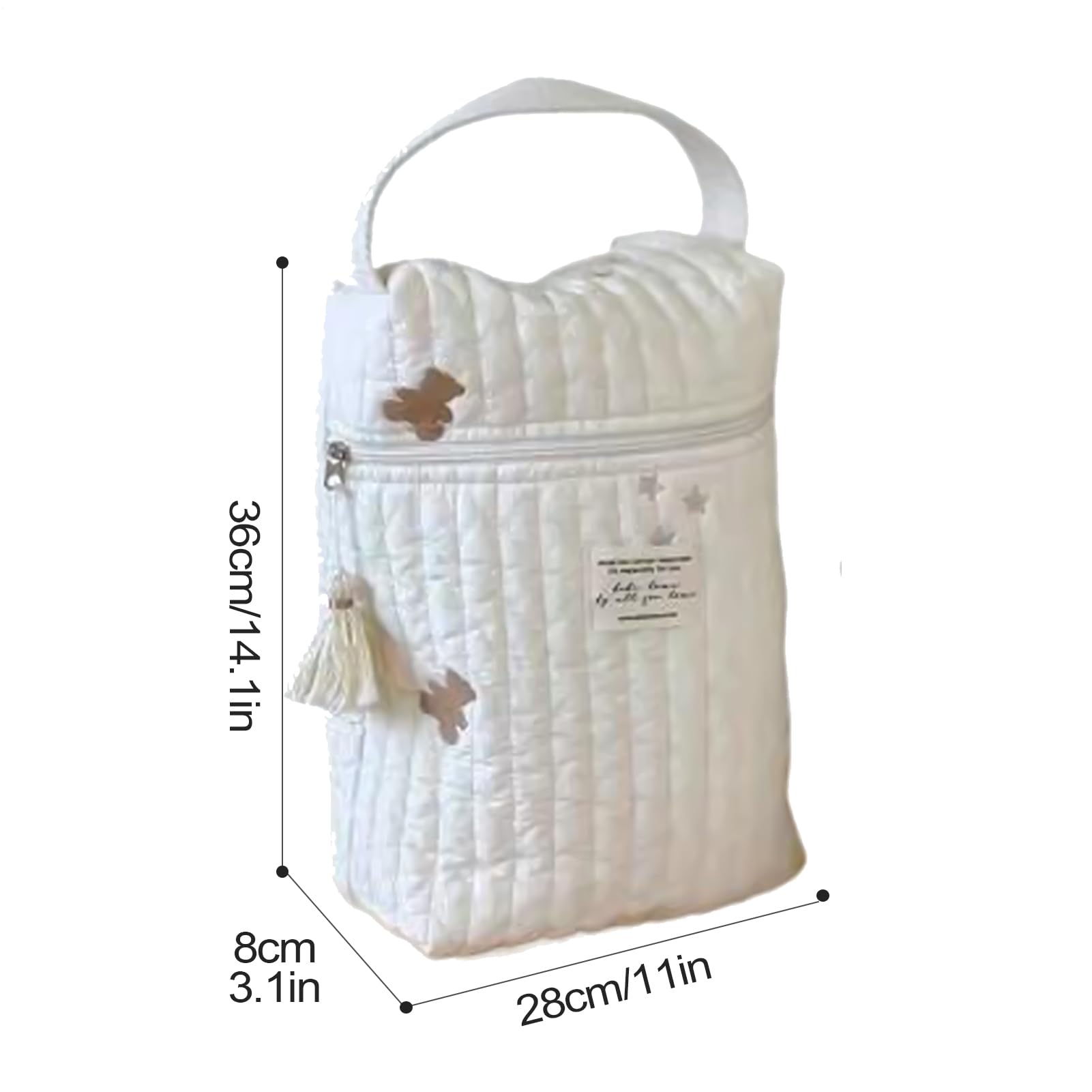 Travel Diaper Case - Zipper Diaper Bag Organizer | Lightweight Cotton Fabric Cloth Storage Bag With Easy Access, Outdoor Bag Organizer For Gl — view 7