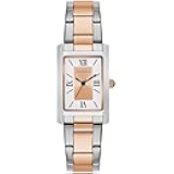 Caravelle by Bulova Ladies' Dress 3-Hand Quartz Watch, Rectangle Case, Roman Numeral, Curved Mineral