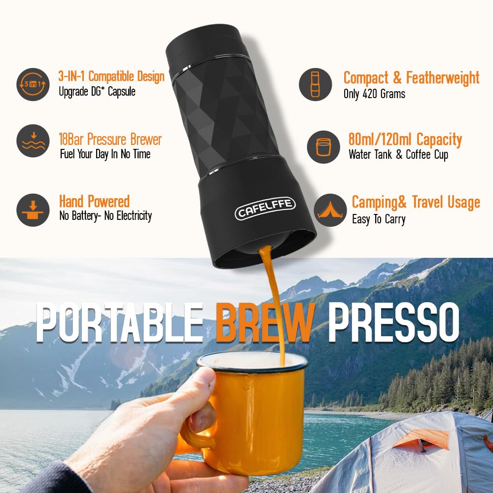 Amazon.com: CAFELFFE Portable Coffee Maker,3 in 1 Manual Espresso