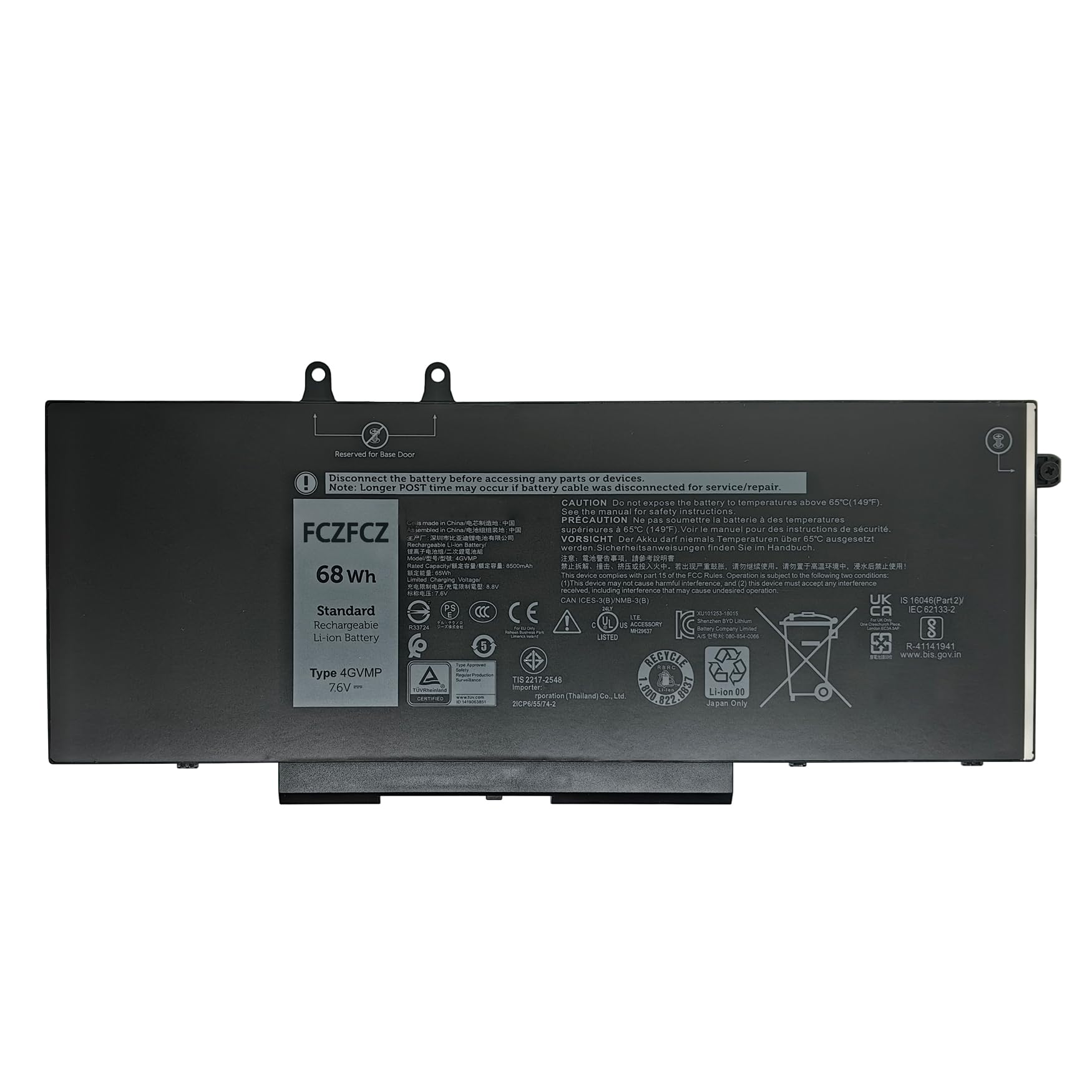 Amazon.com: FCZFCZ 4GVMP Battery Replacement for Dell Latitude