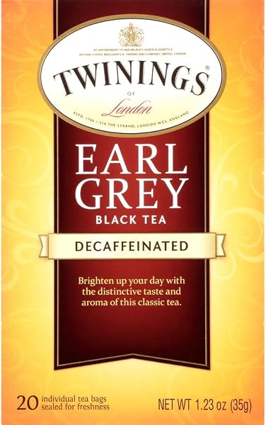 Twinings Decaf Earl Grey Individually Wrapped Teabags, Naturally Caffeine-Free, Black Tea Enhanced with Bergamot Citrus, 20 Count (Pack of 6), Enjoy Hot or Iced - 4
