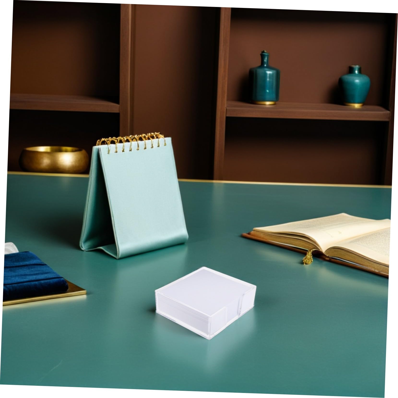 SHINEOFI Notizwürfel Aus Weißem Papier Nicht Klebend Lose Memo Transparenter Box Zum Einfachen Entnehmen Für Büro Schule Und Zuhause Als Schreibwaren