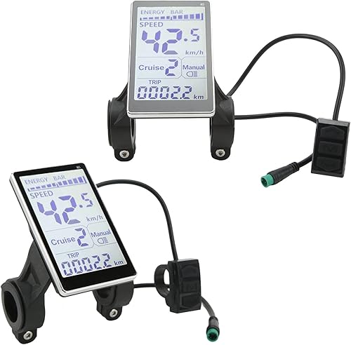 Miniatura 8 de Health Gear - Panel de pantalla eléctrica E Scooter Speed Monitor, 5 pines M5 Pantalla LCD para bicicletas eléctricas de 31.8 0.874 in, 24 V, 36 V,