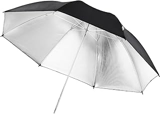 Walimex Pro - Paraguas Reflector (109 cm), Color Blanco/Negro