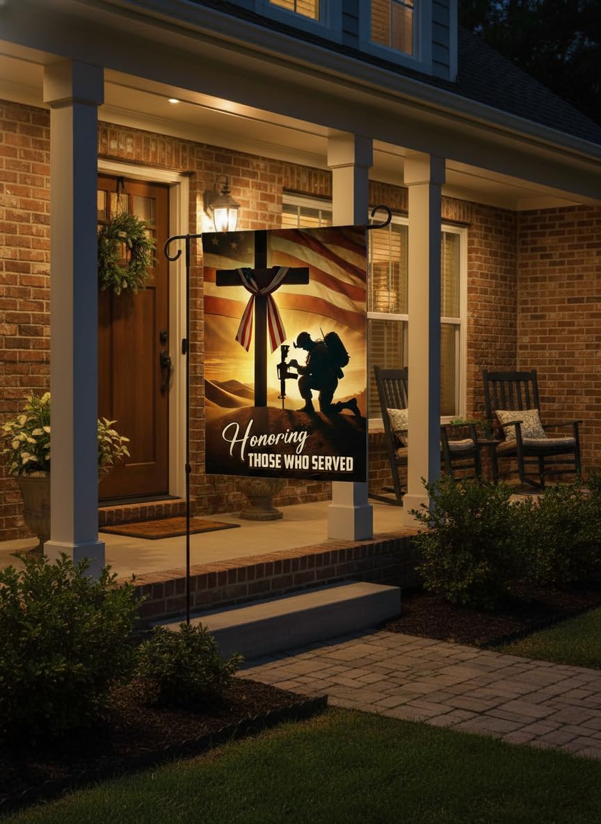 Army Veteran Garden Flag 12x18 Inch Double Sided Military Flag for Veterans & Armed Forces - Honoring Soldiers, Memorial Day Patriot Day Christmas Day & Patriotic Yard Decor - Image 9