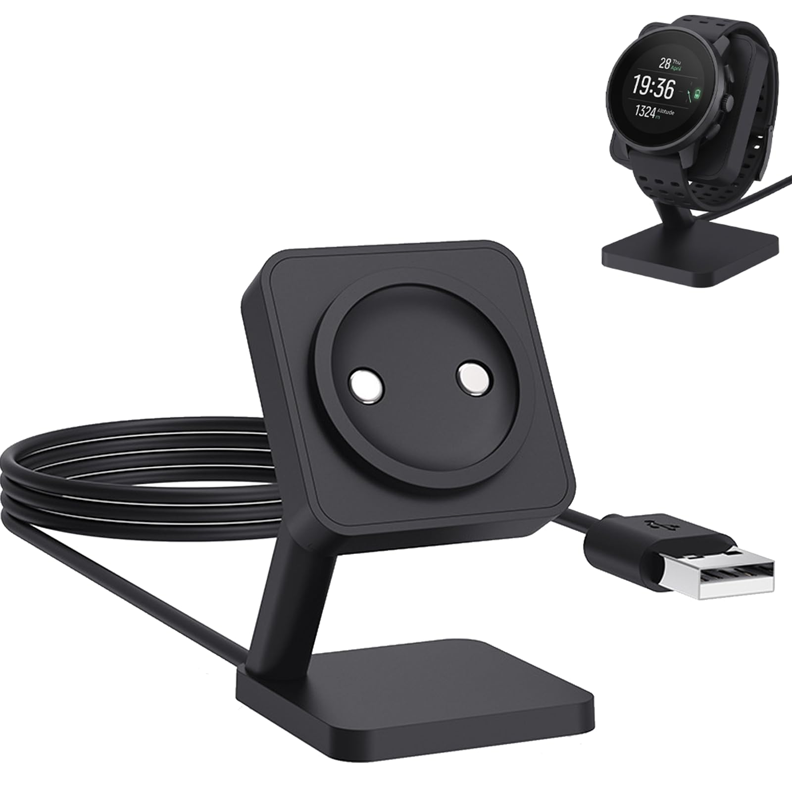 Charger Stand for Suunto Nautic S/9 Peak/9 Peak Pro/Ocean/Race/Race S/Vertical,Magnetic Connector with Stable Charging Base-image-22