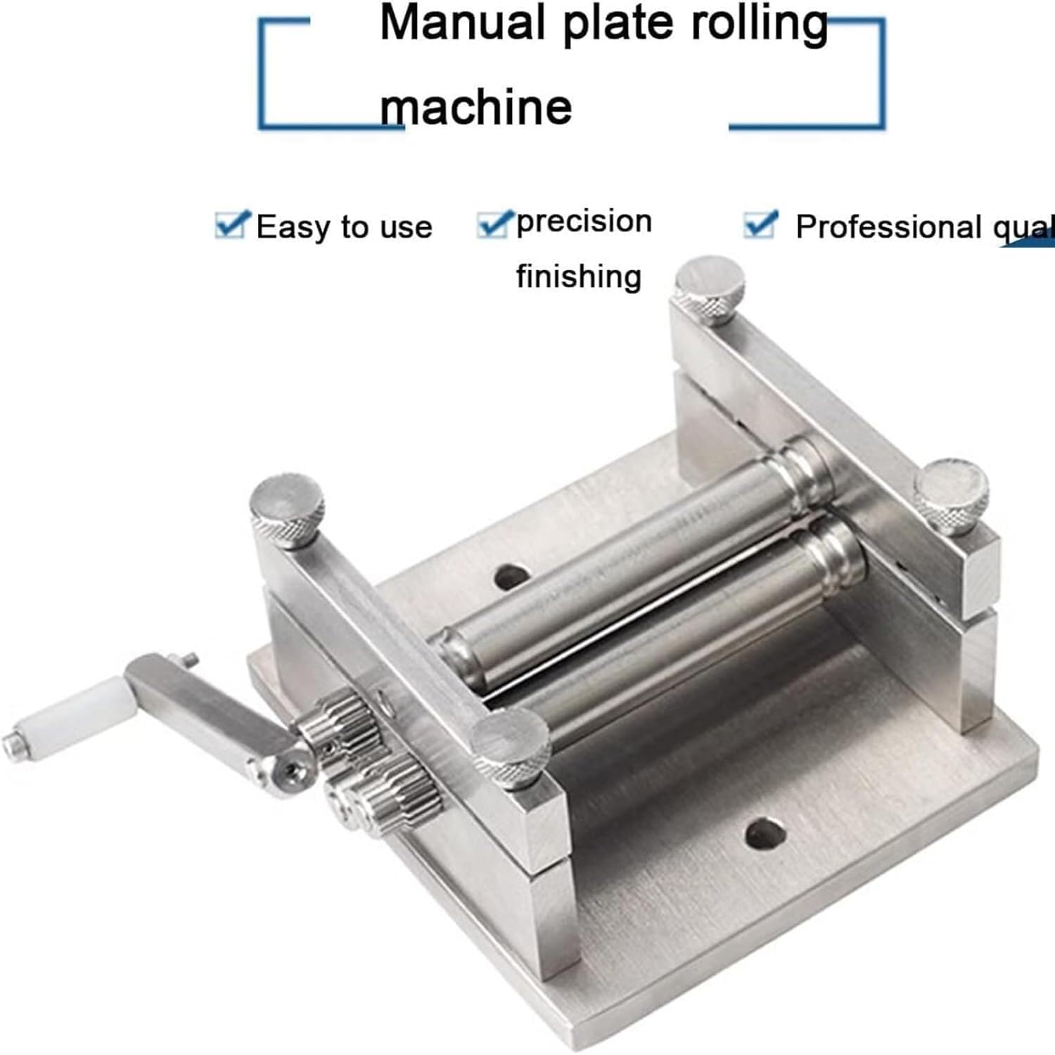 Máquina laminadora manual de placas, herramienta de rollo de chapa de acero inoxidable para doblar metal suave, rodillo de 13 mm y 60 mm de ancho para rizar materiales de modelo