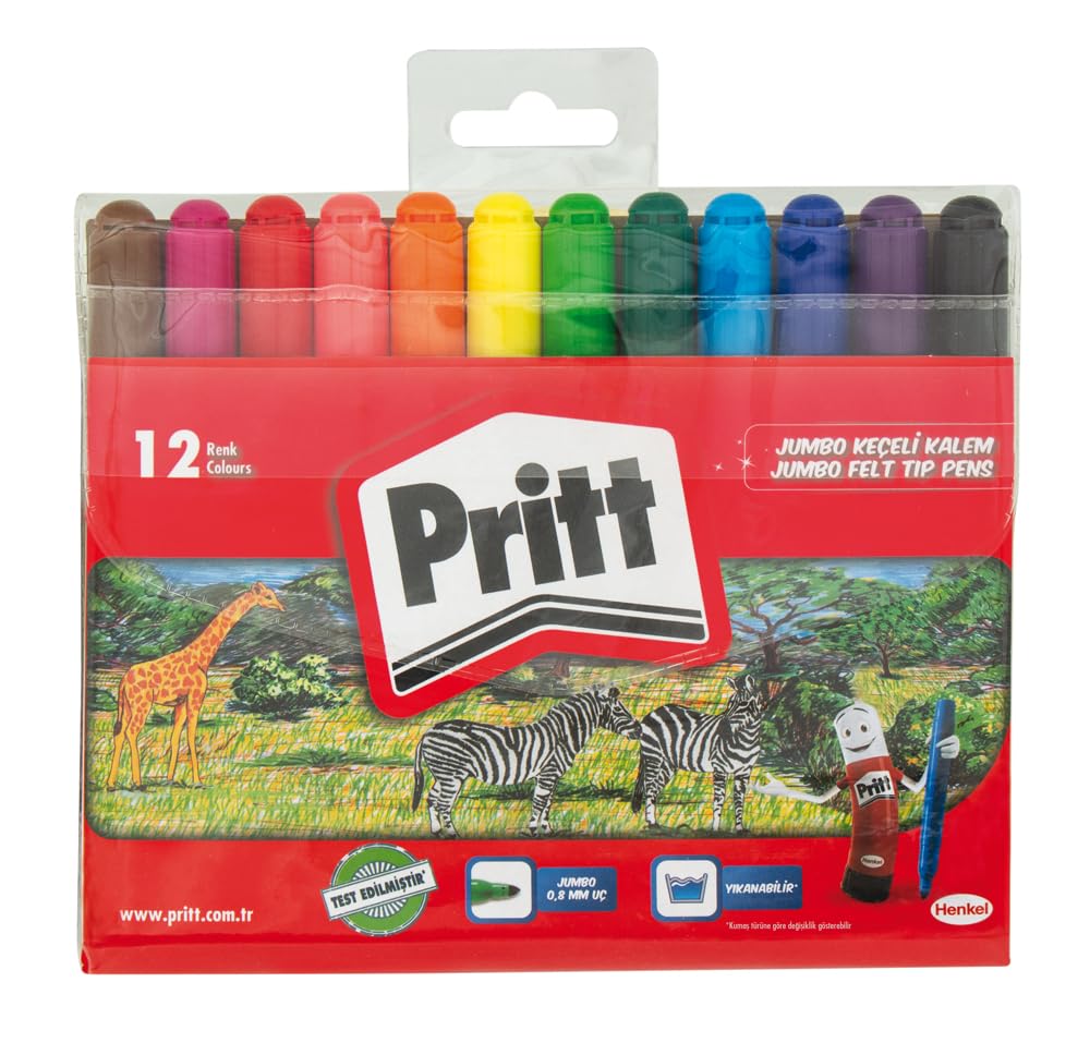 Pritt 12'li Jumbo Yuvarlak Keçeli Kalem