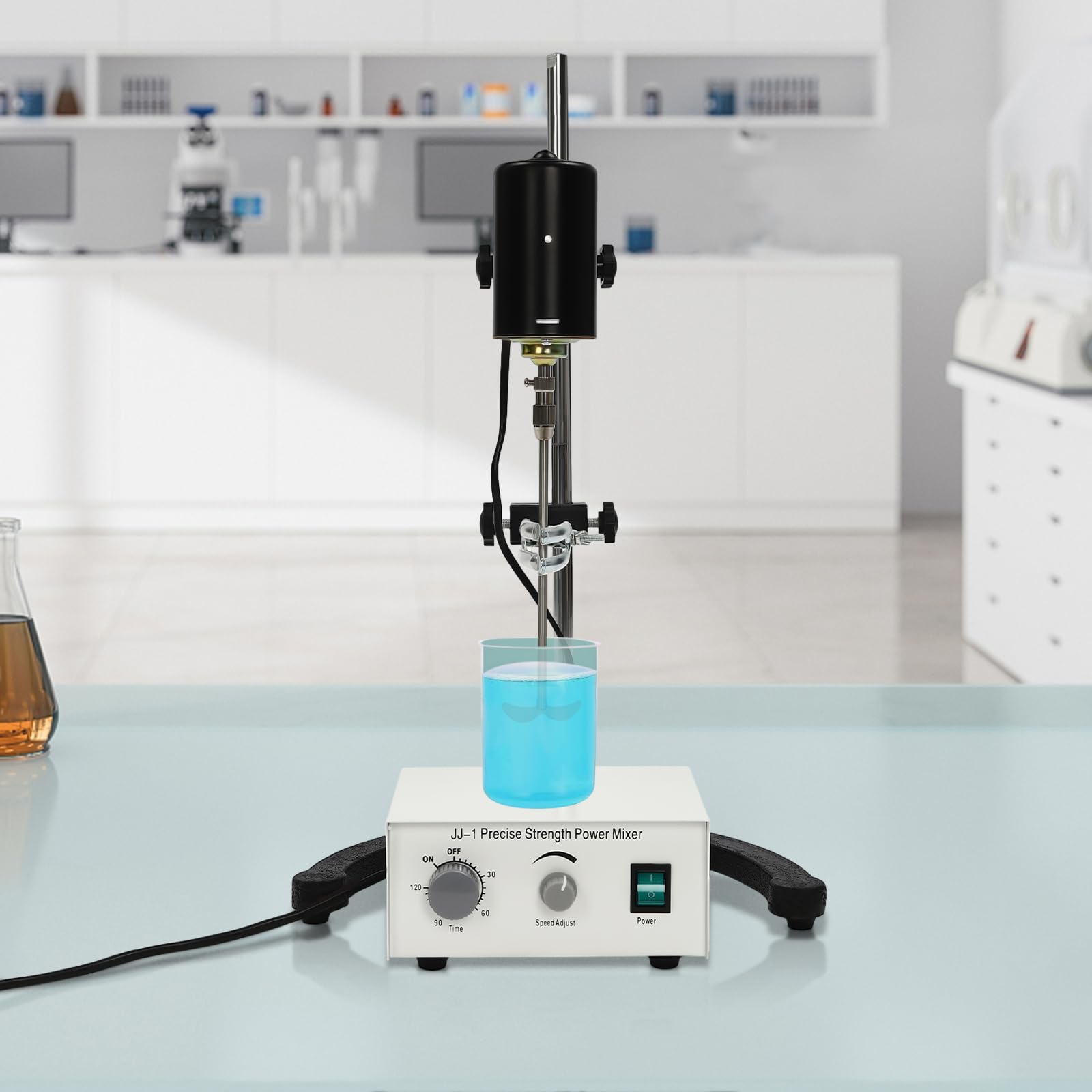 Automatisches Rührwerk Elektrisches Mechanisches für Biologie Kosmetik Gesundheitsprodukte Lebensmittel Weiß und Schwarz 63 * 37 * 26CM