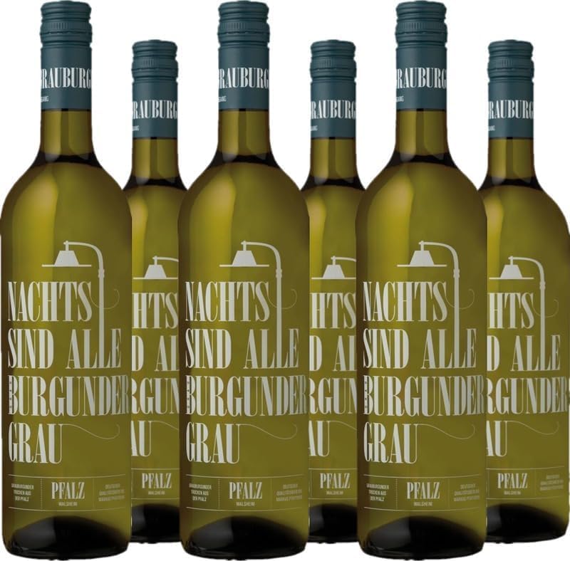 6er Set - Karl Pfaffmann Nachts sind alle Burgunder grau trocken 2022 12,5% Vol. 0,75l https://amazon.de/dp/B0CLGN1MRS