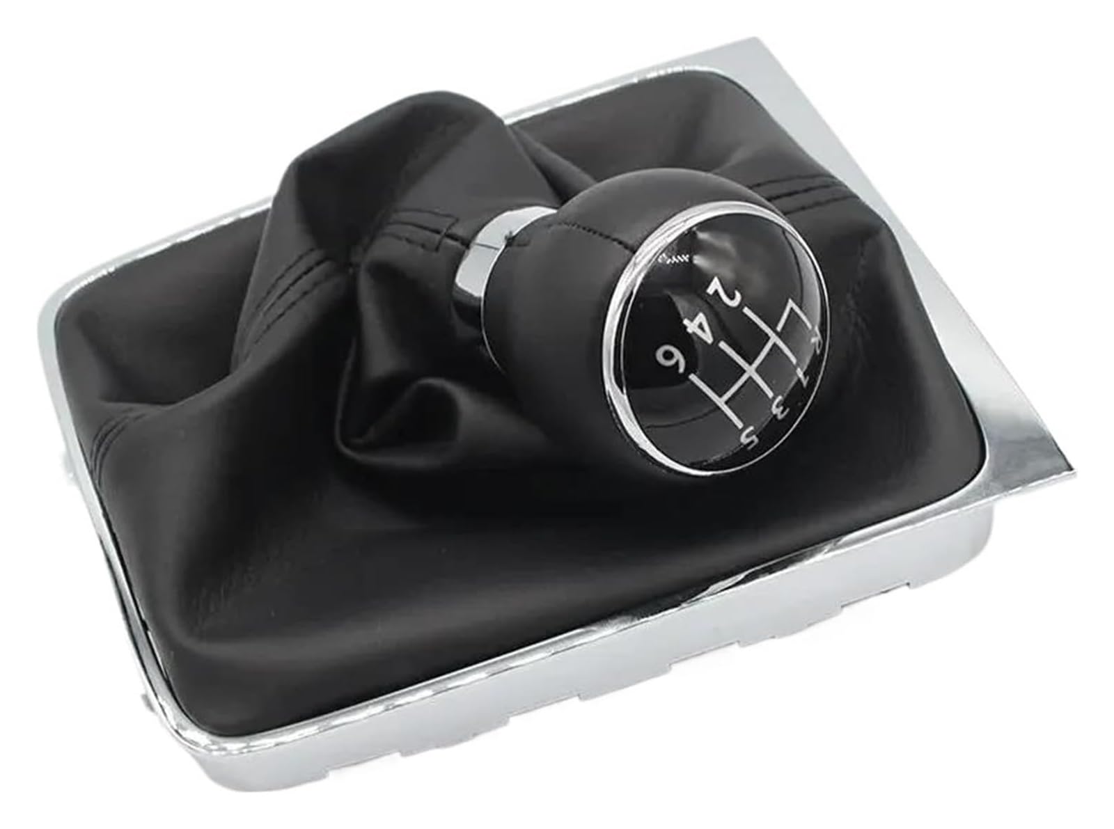 UTONGMU Manual Gear Shift Knob for VW for Passat B6 2005-2012 5 6 Speed Manual Gear Shift Knob Lever Stick Shifter Gaiter Boot Cover Leather(Leather,6 Speed)