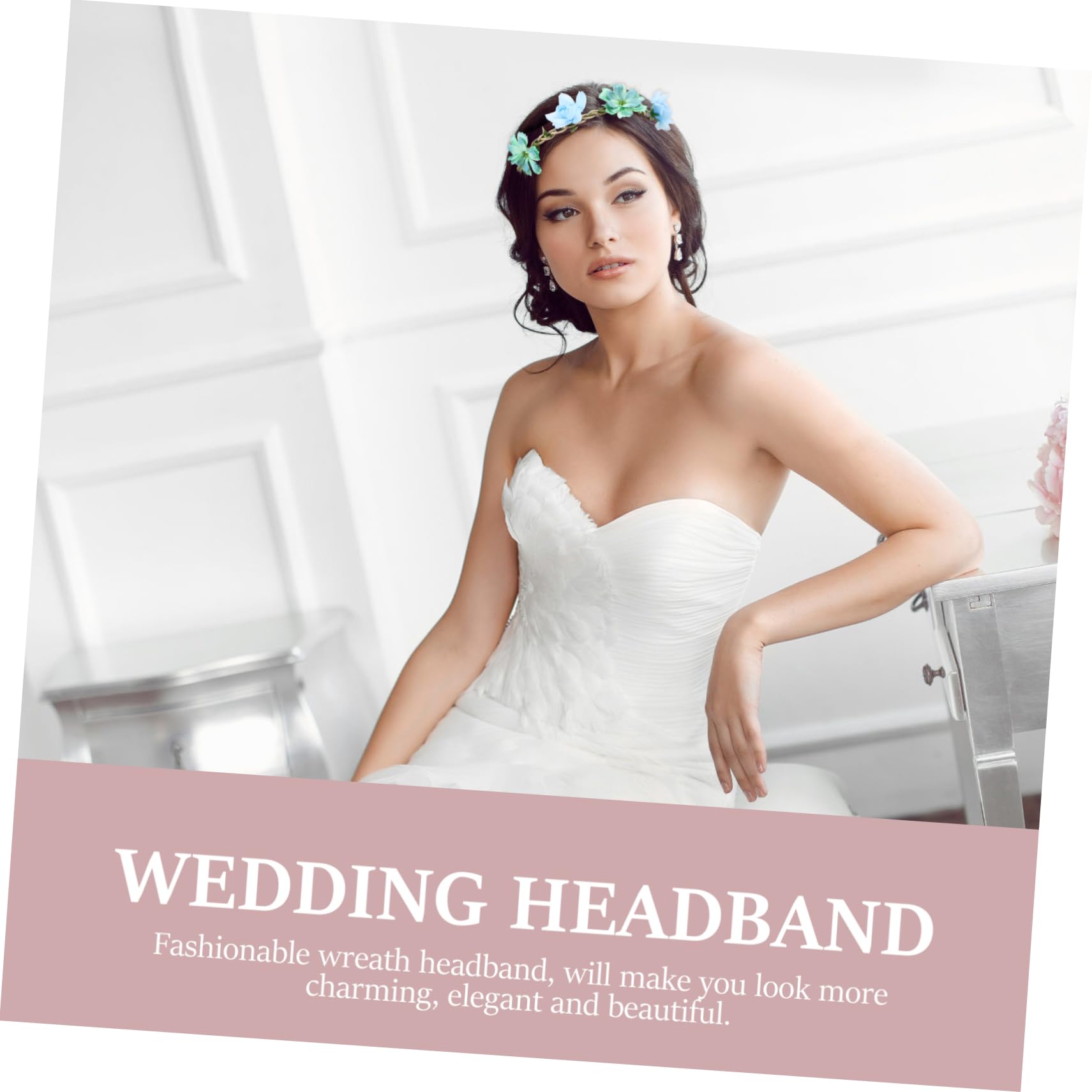 Stk Brautkranz Stirnband Blumenkrone für Mädchen Stirnband für Blumenmädchen hochzeitshaar schmuck wedding hair accessories haarschmuck Tiara Brautblumenkrone die Blumen reisen