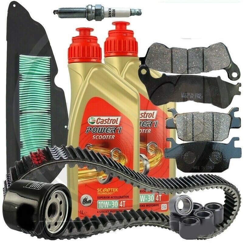 Kit/Tagliando Honda Sh/125 2009 2012 Olio Castrol Candela Cinghia - Foto 5