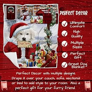   Dear-Santa-Letter-Christmas-Great-Pyrenees-Dog-Blanket-Lightweight-Super-Soft-Cozy-and-Durable-Animal-Theme-Fuzzy-Blanket-for-Sofa-Bed-Couch-Luxury-Soft-BLNKT158040-50x60-Woven