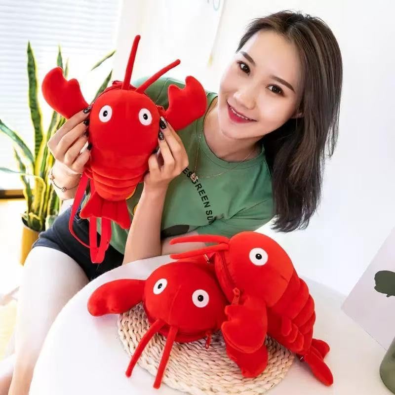 Adorable Lobster Plush Shoulder Bag - Kawaii Animal Shape Crossbody Bag, Novelty Purse Wallet Messenger Bag - Image 6