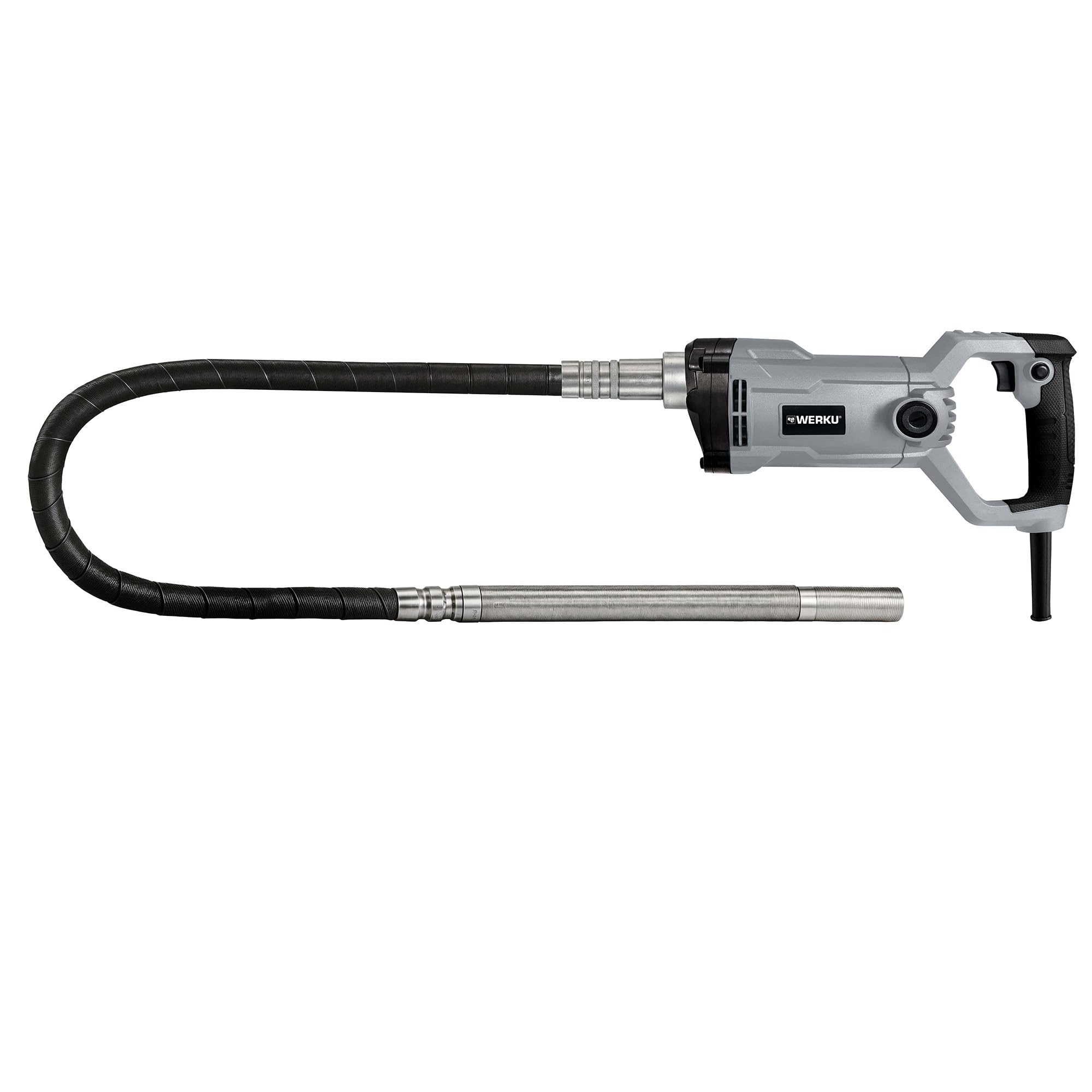 Werku WK400180, Vibrador Hormigón Alta Frecuencia, Calidad Profesional, Potencia 1100 W, Cable Eléctrico 5 m, Incluye PRCD y Manguera-Cabezal 3 m