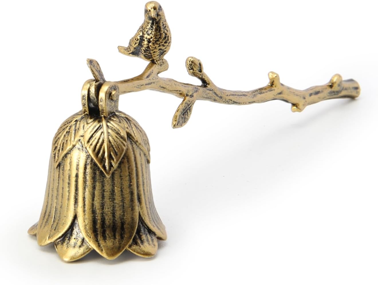 GAKA Vintage Gold Flower and Bird Candle Snuffer Accessory for Putting Out Extinguish Candle Wicks Flame