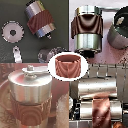 Miniatura 6 de Molinillo de café manual, soporte de manivela de mano, clip colgante, organizador de almacenamiento, funda de silicona para molinillos de manivela