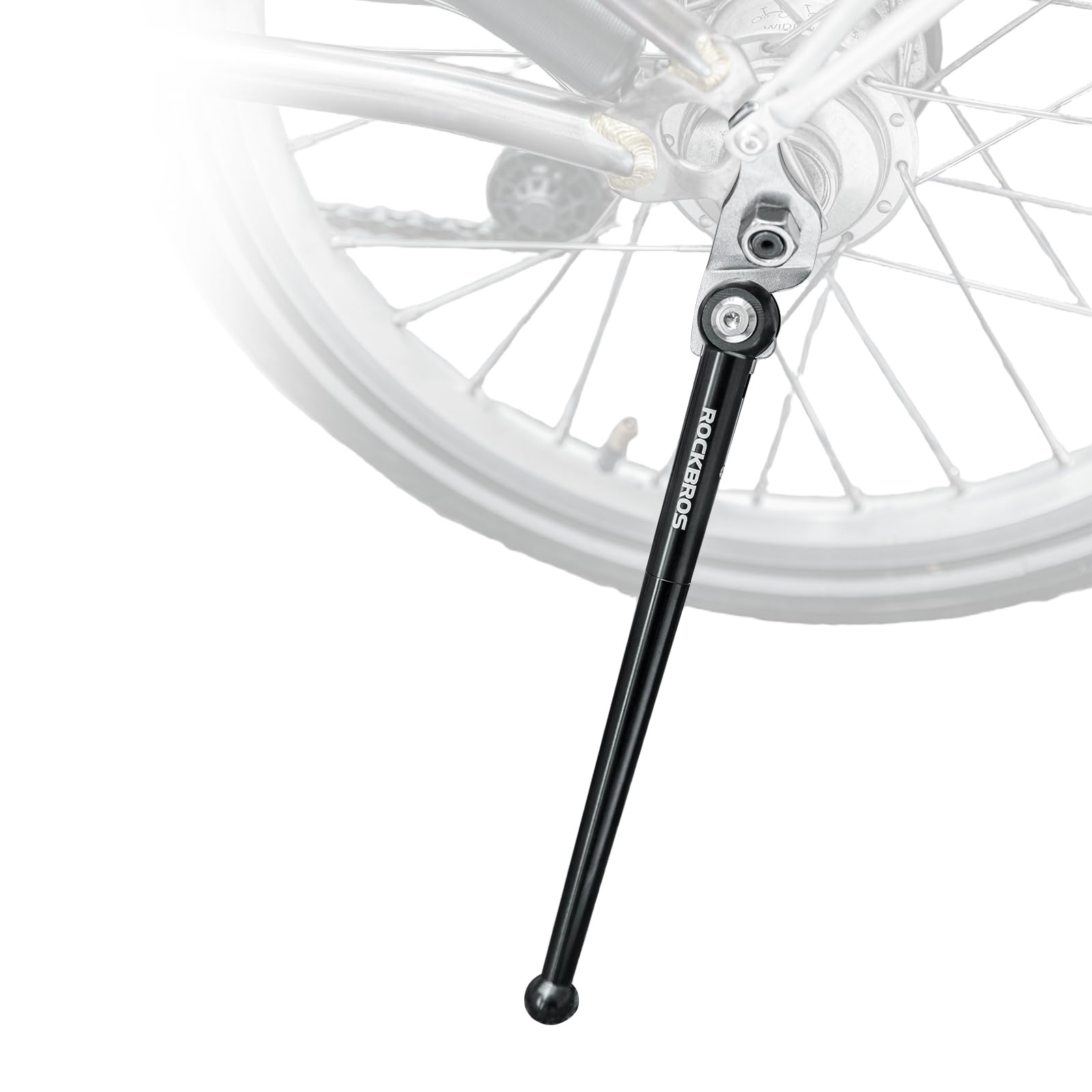 ROCKBROS Pata de Cabra para Bicicleta Brompton, Caballete de Aluminio para Bicicleta Plegable, Soporte Lateral Antideslizante 16 Pulgadas para Bici